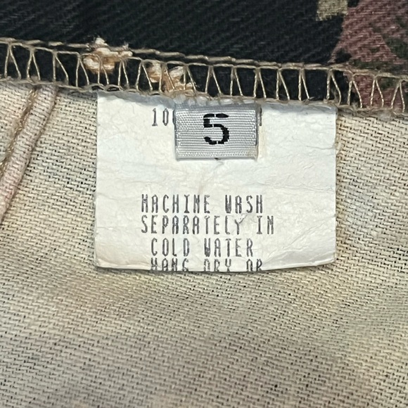 Paris Blues Vintage Floral Skirt • Made in USA • 100% cotton • Rare! 🖤🌹 - Picture 5 of 7